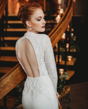 Open back wedding dress