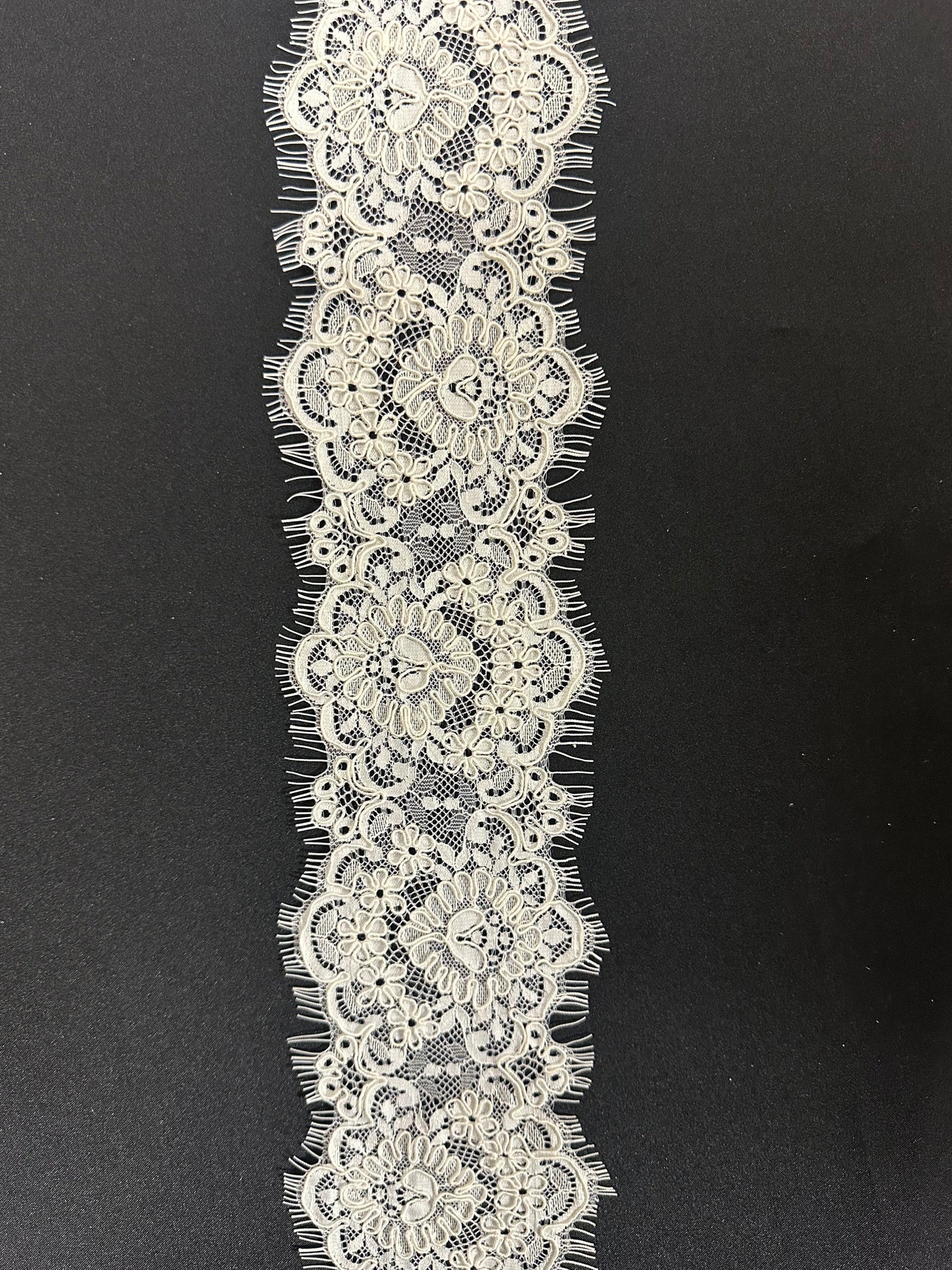 Embroidered Trim on Tulle