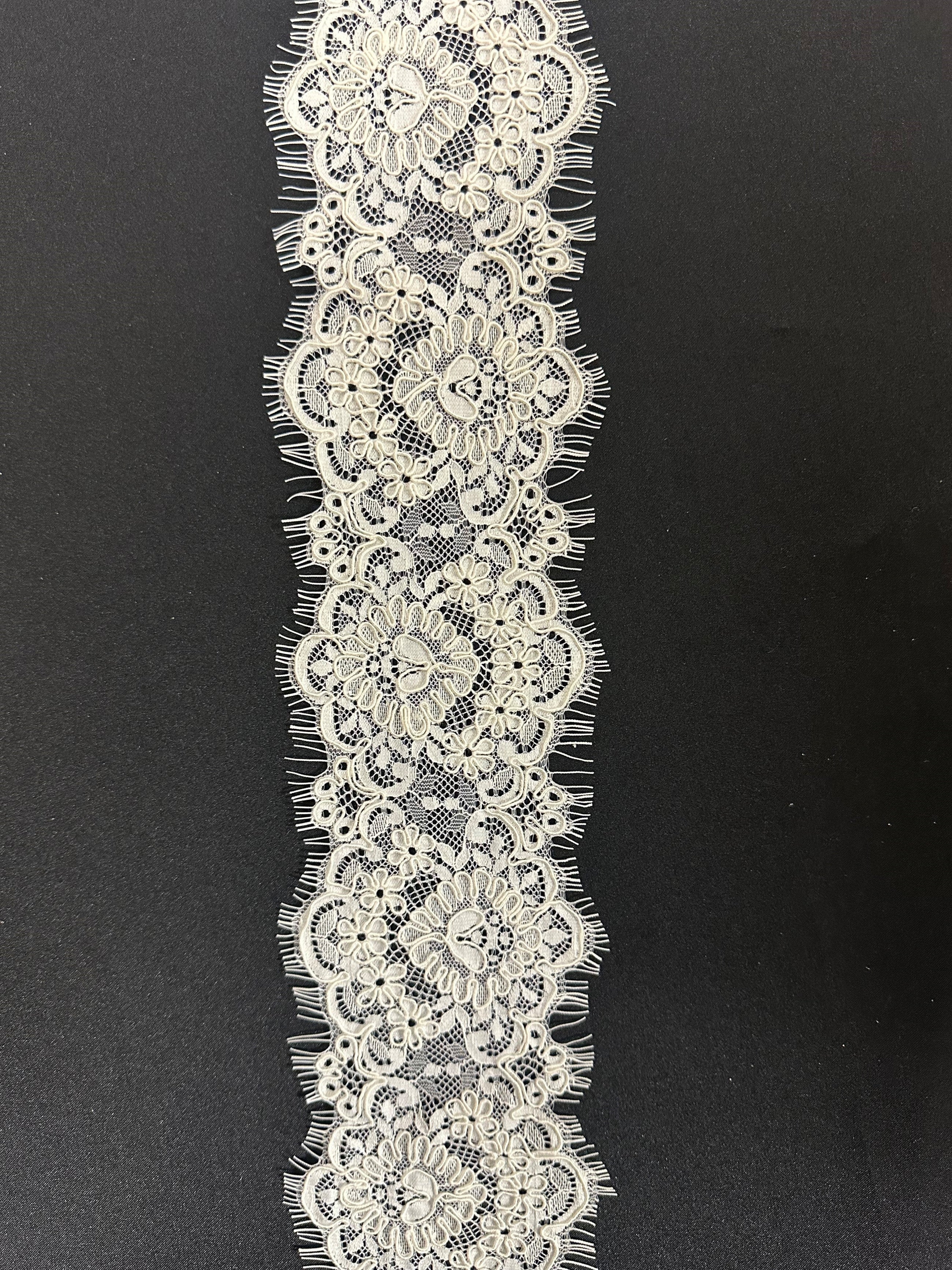 Embroidered Trim on Tulle
