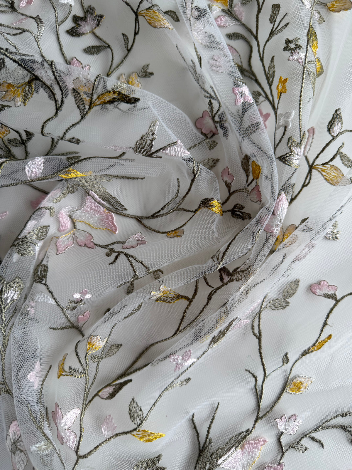 Multi-colored Embroidered Lace - Mania