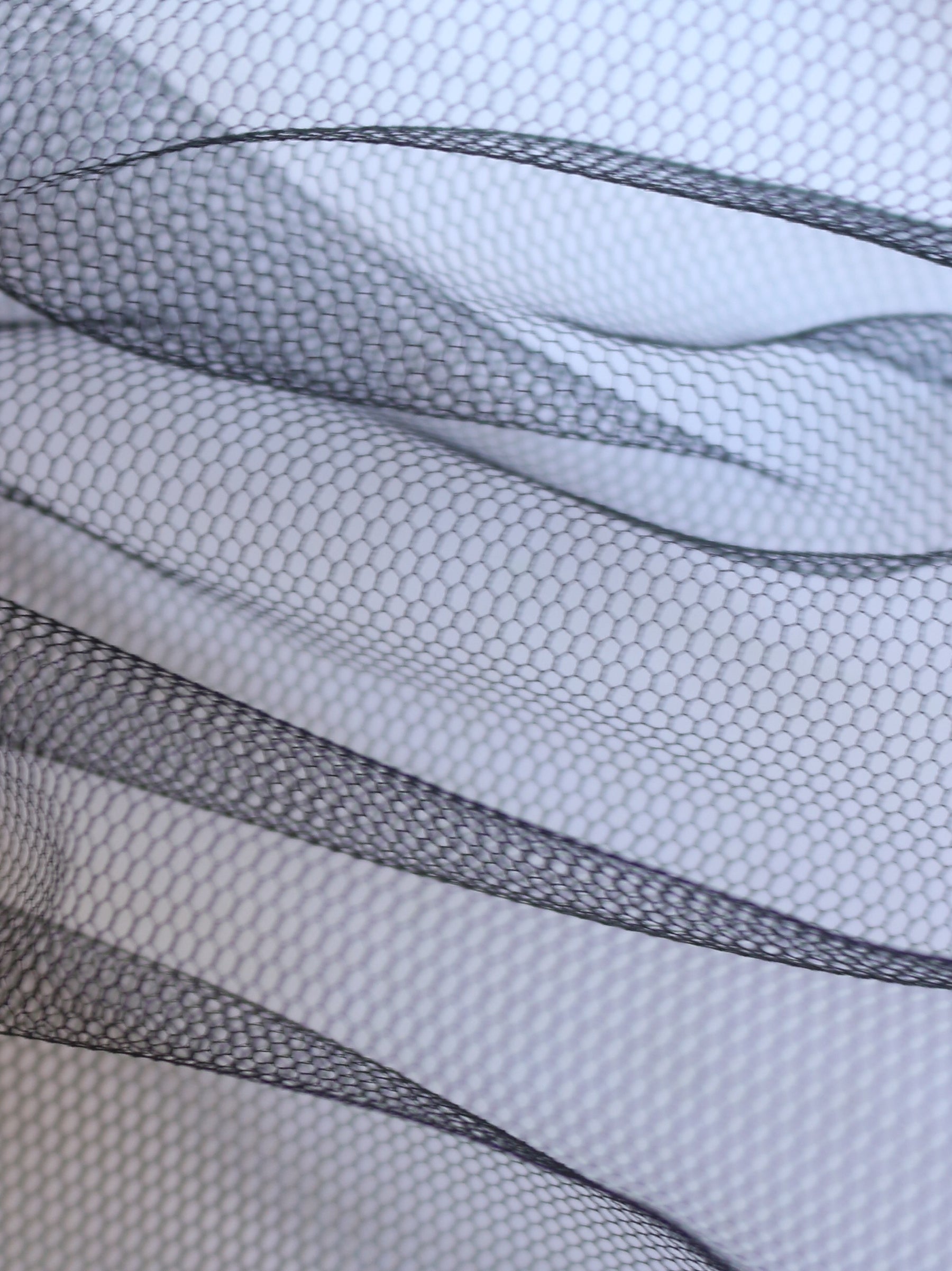 Schwarzer Öko-Tüll für Schleier – Mellow