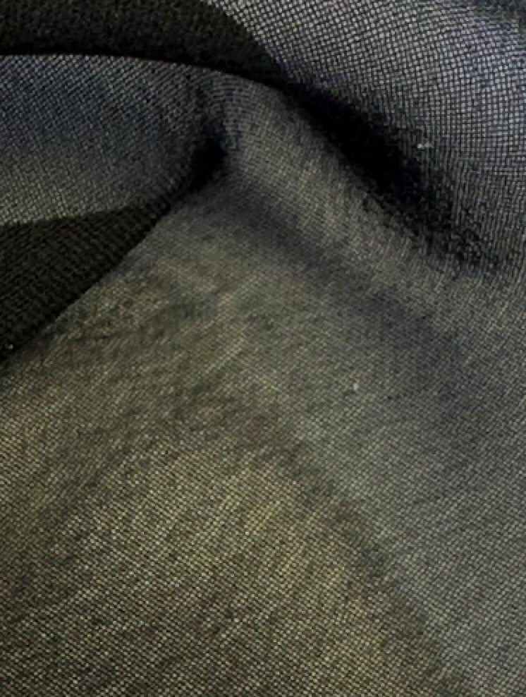 Schwarzer Polyester-Georgette - Silhouette