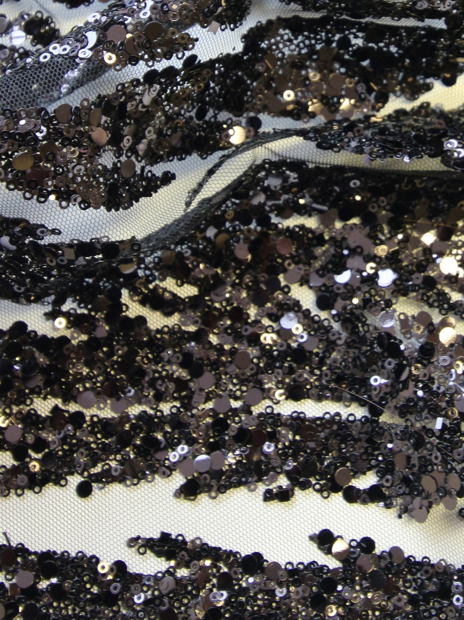 Schwarze Pailletten-Glitzerspitze – Divine