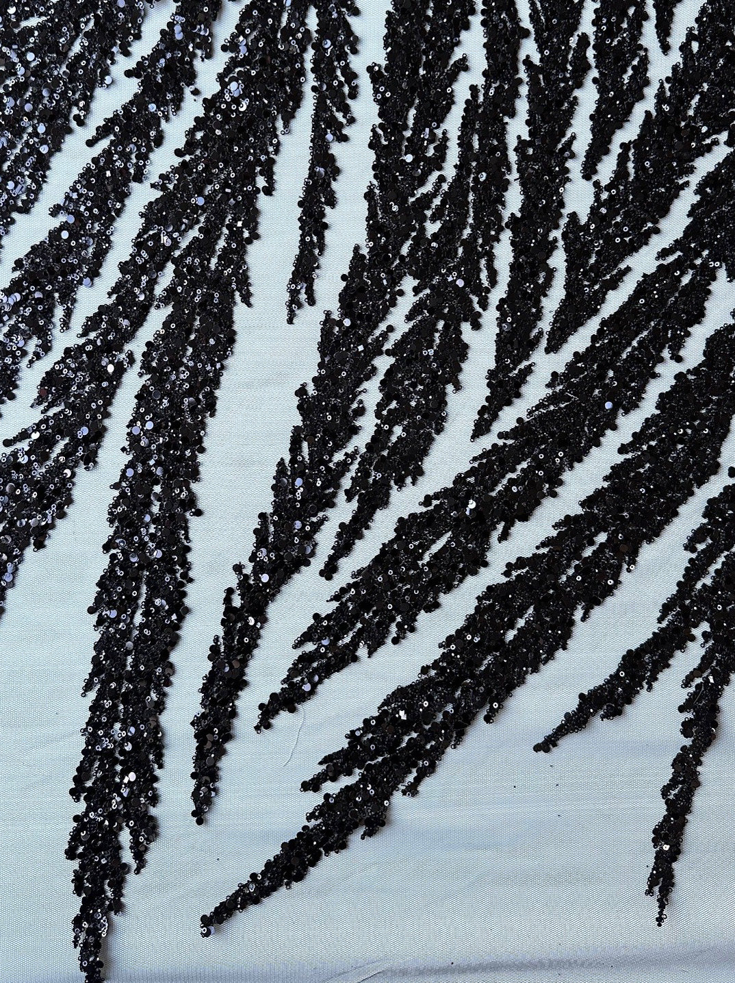 Schwarze Pailletten-Glitzerspitze – Divine