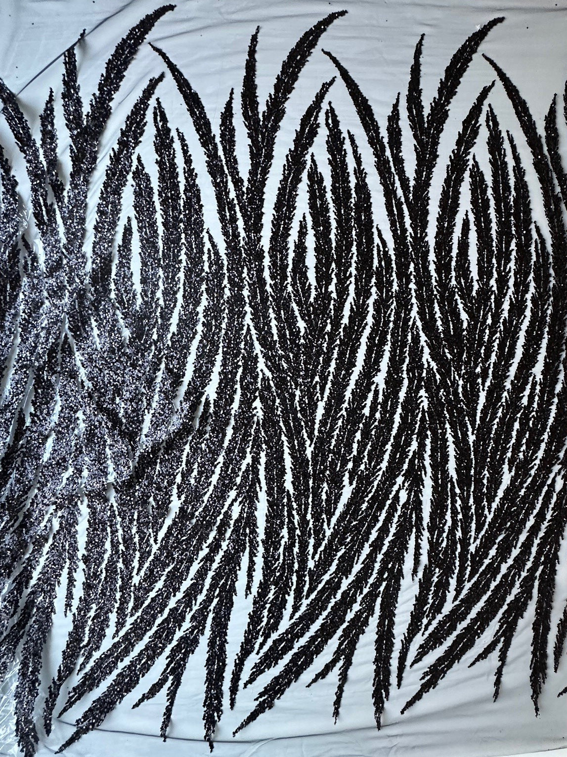 Schwarze Pailletten-Glitzerspitze – Divine