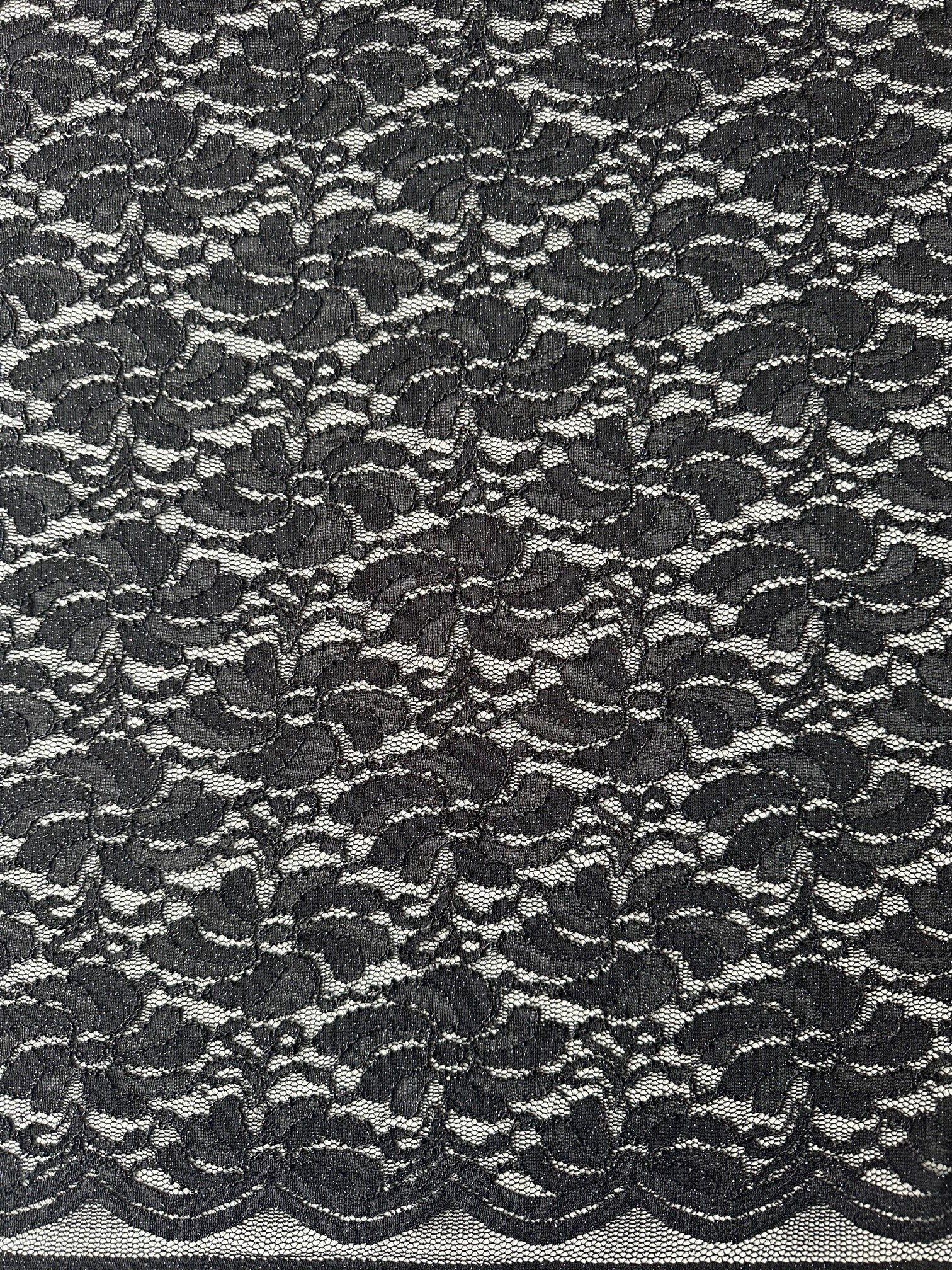 Schwarze Stretch-Glitzerspitze – Vindication