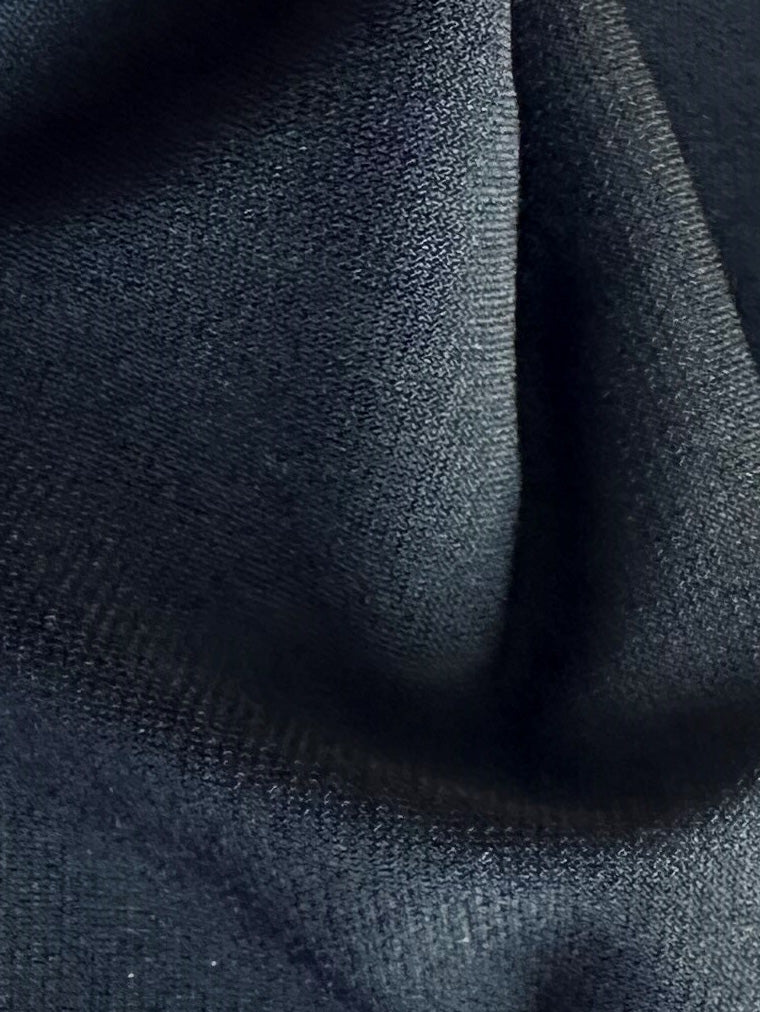 Schwarzer Polyester-Stretch-Jersey – Ritual