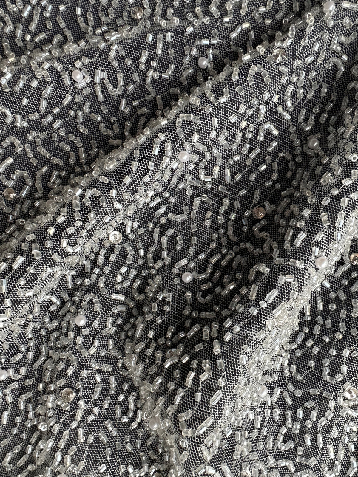 Elfenbeinfarbene Perlenspitze - Bopha