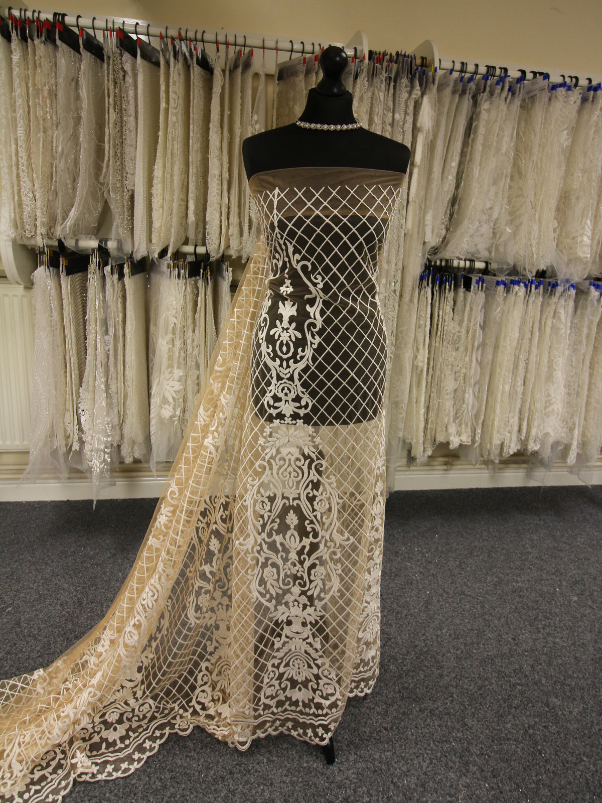 Champagner bestickte Spitze – Victory