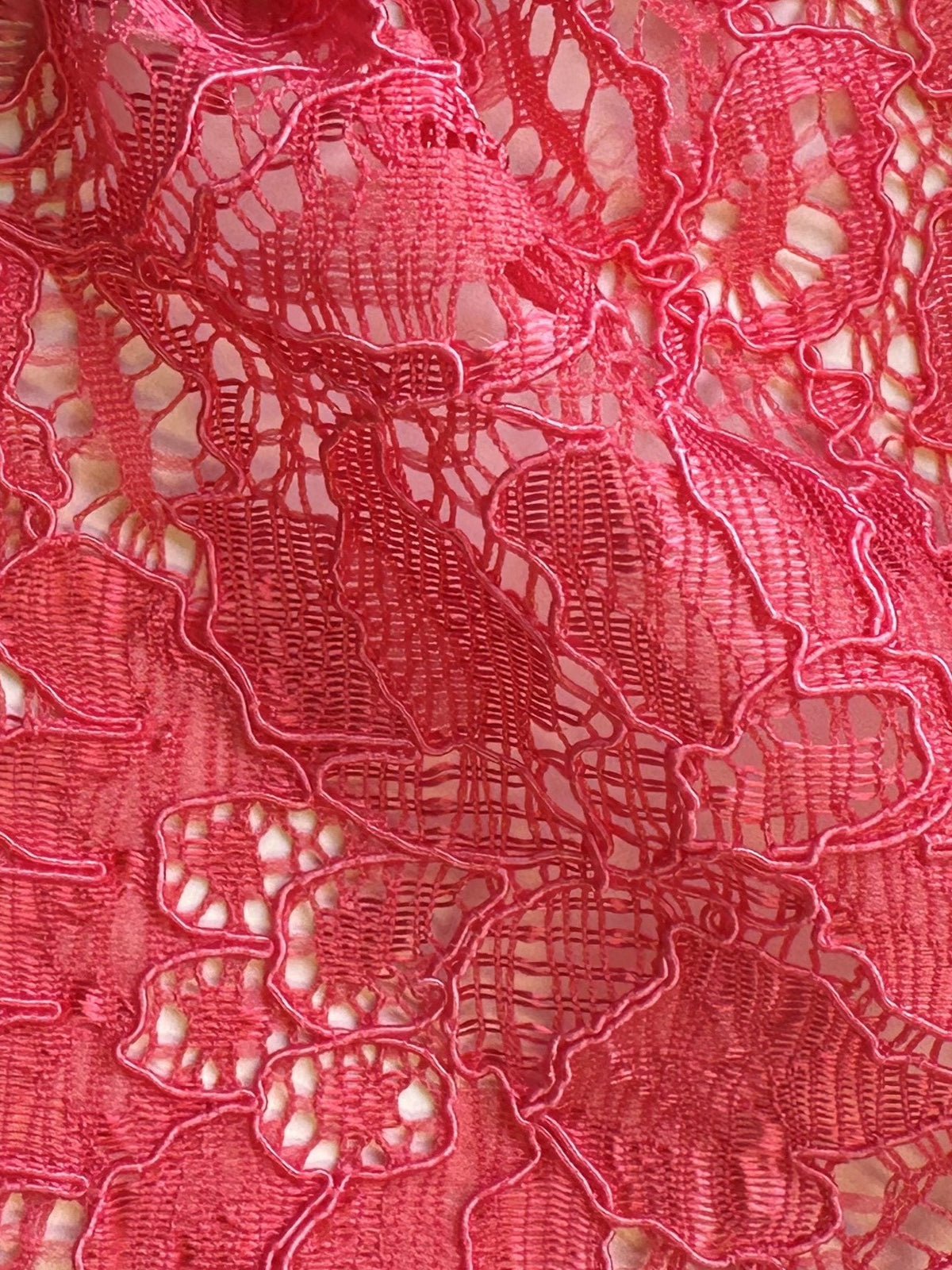 Kordelspitze in Korallenrot - Tocca