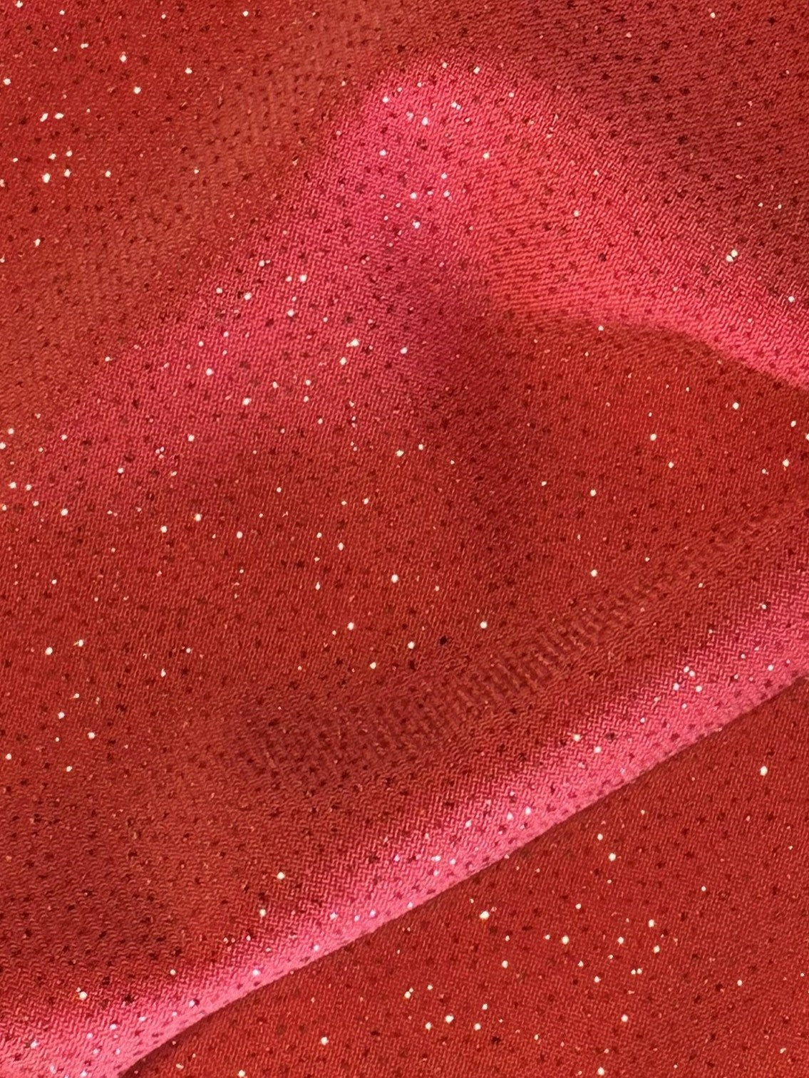 Korallenroter Glitzer-Jerseystoff – Dazzle
