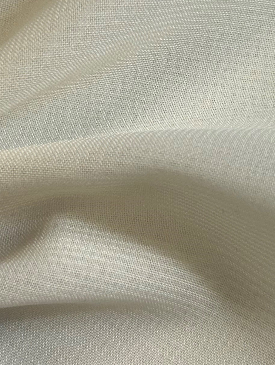 Cremefarbener Polyester-Chiffon - Benevolence