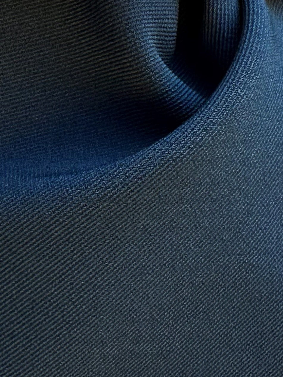 Dunkelblaugrüner schwerer Stretch-Satin – Diorama