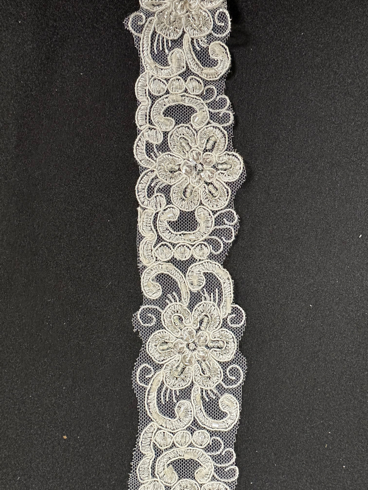Ivory Beaded Lace Trim - Deity