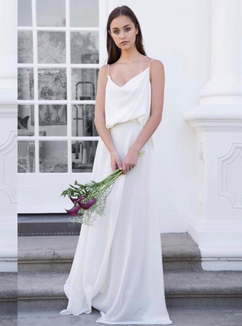 Weißer Crêpe de Chine – Diva