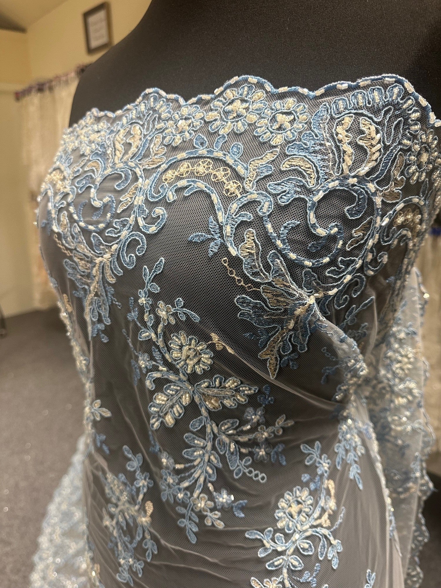 Vintage blaue Spitze - Jessica