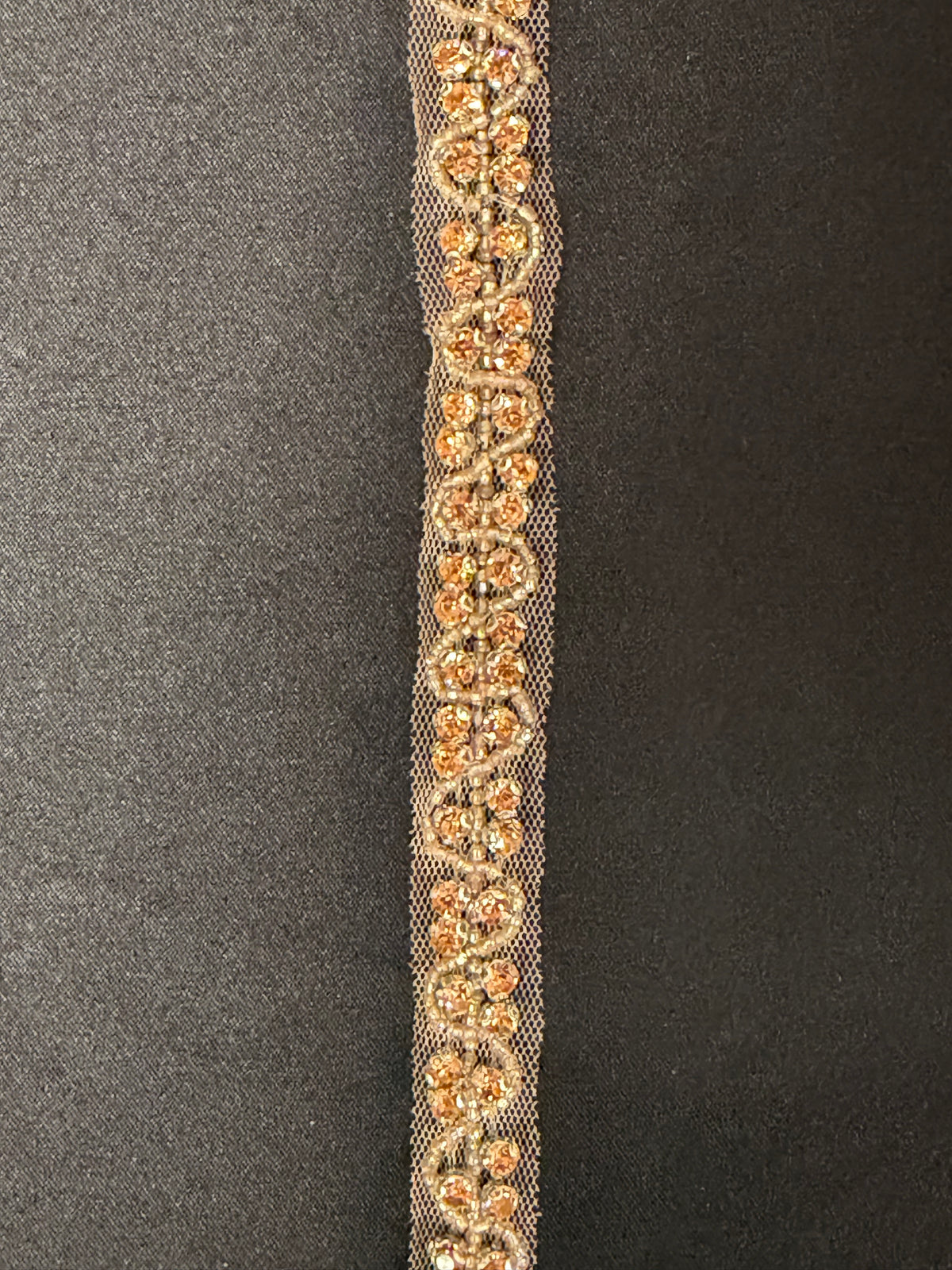 Roségold-Kristallperlenborte - T873