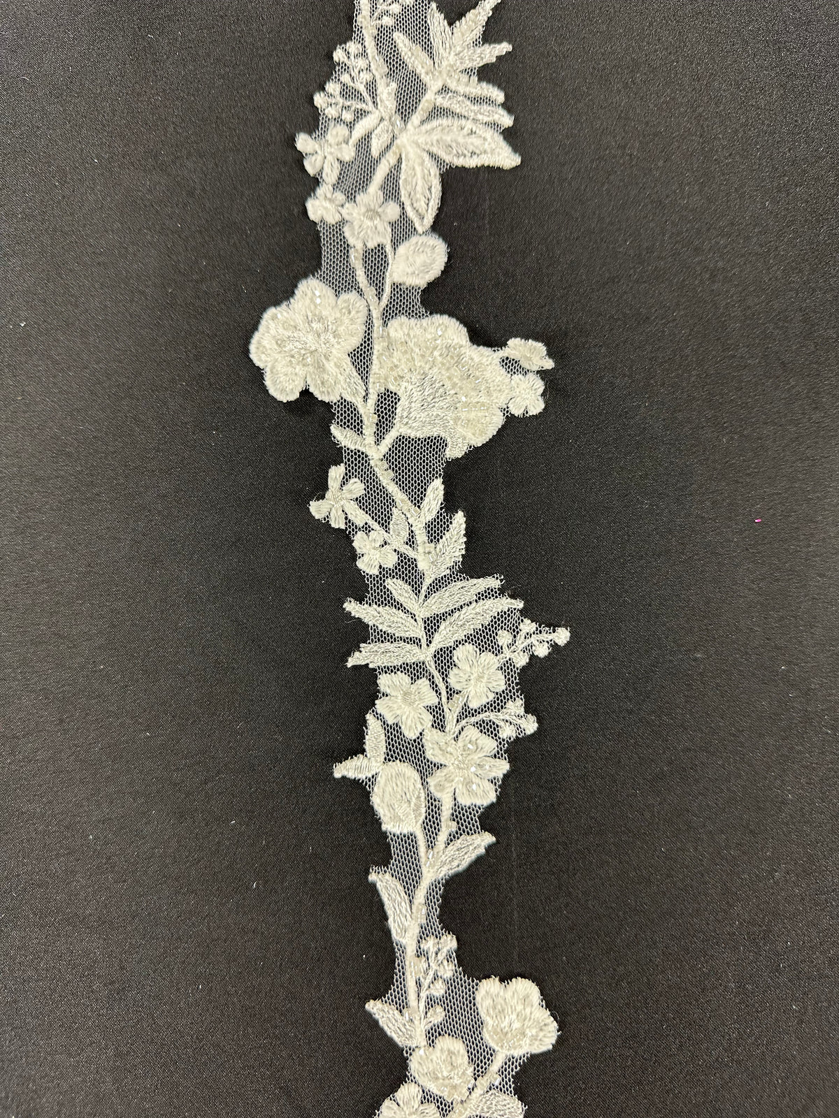 Elfenbeinfarbene Perlenspitzenborte - EF2006