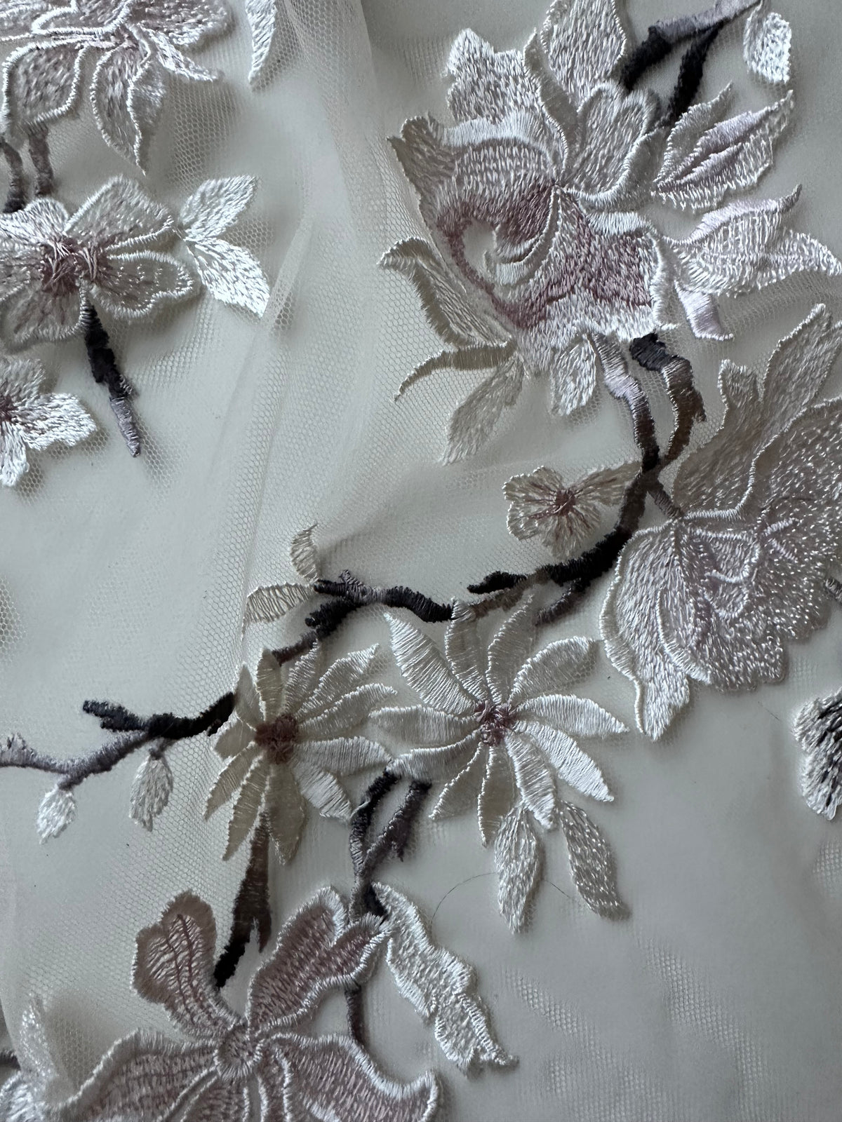 Rosa bestickte Spitze - EB5052