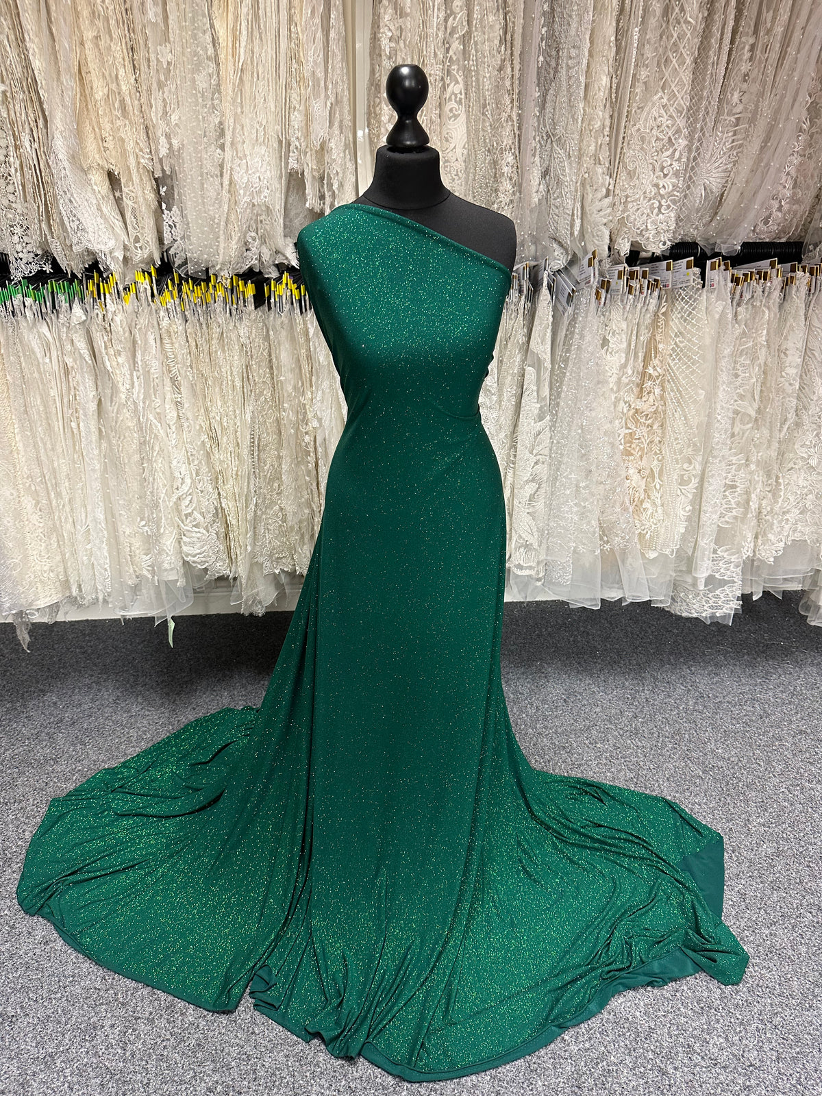 Grüner Glitzer-Jersey-Stoff - Daredevil