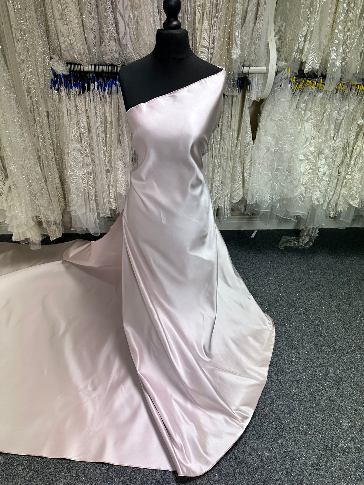 Dunkelrosa Seidensatin - PH1001