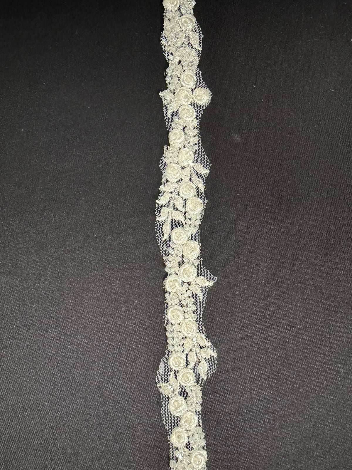 Elfenbeinfarbene Perlenborte - EH2011