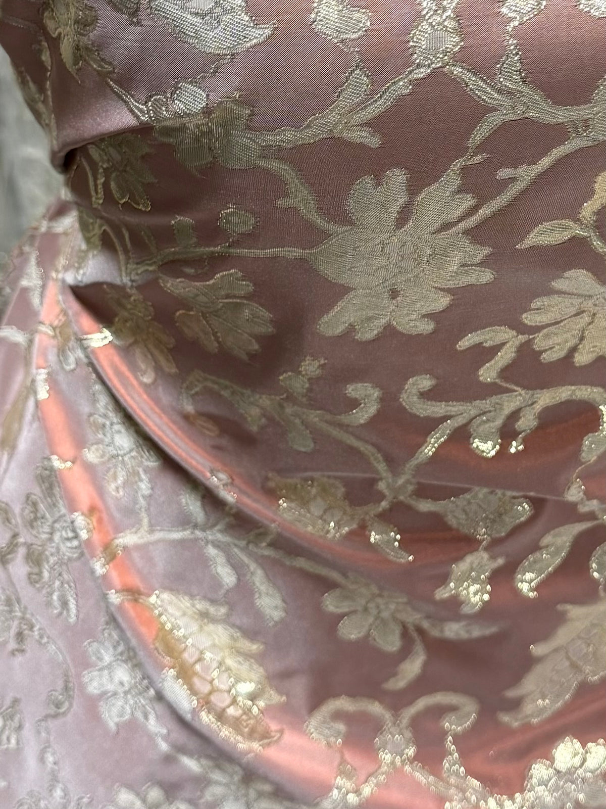 Kupfer/Elfenbein/Gold Metallic Jacquard – BR1007