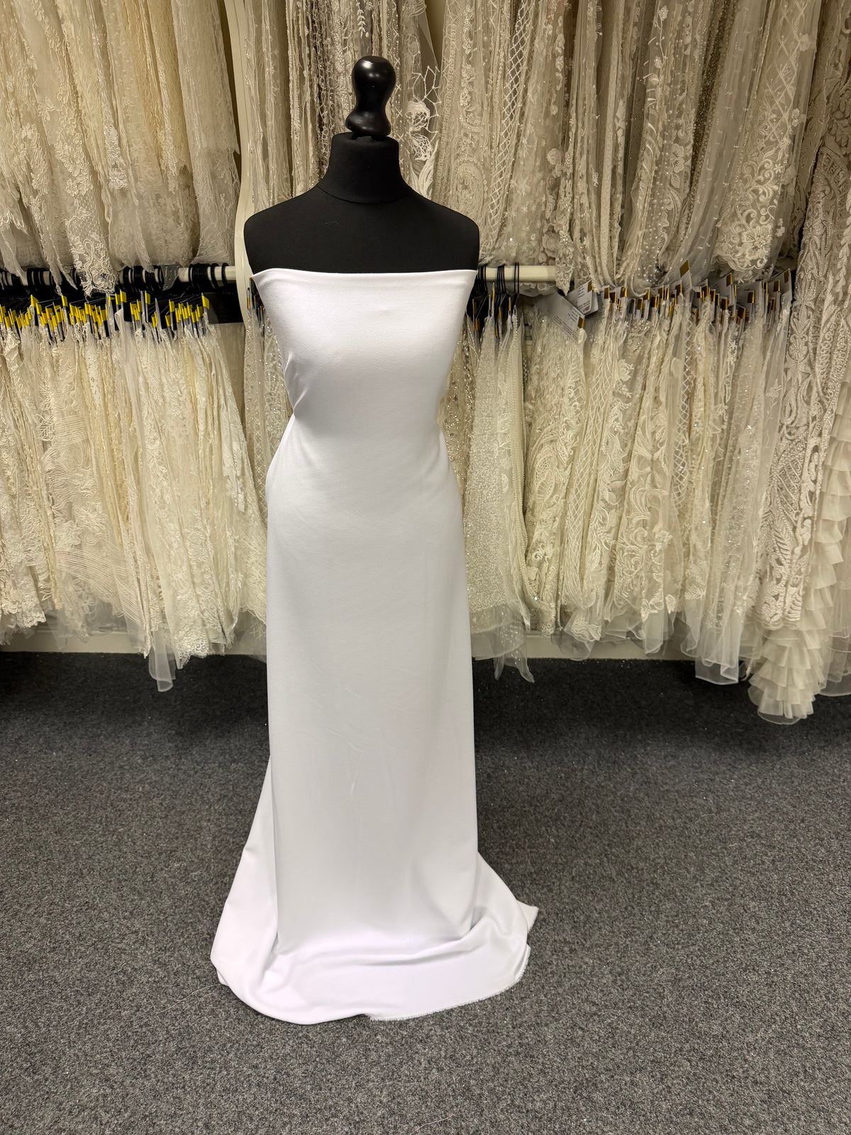 Weißer Polyester-Stretch-Crêpe - PB4001