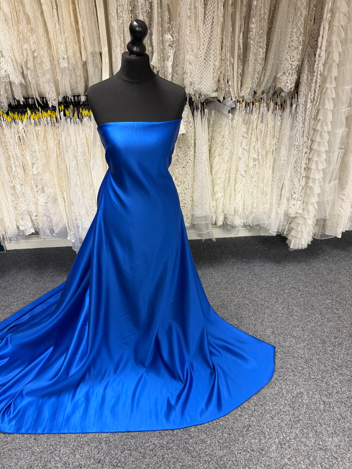 Kobaltblauer Polyester-Duchesse-Satin - Contessa