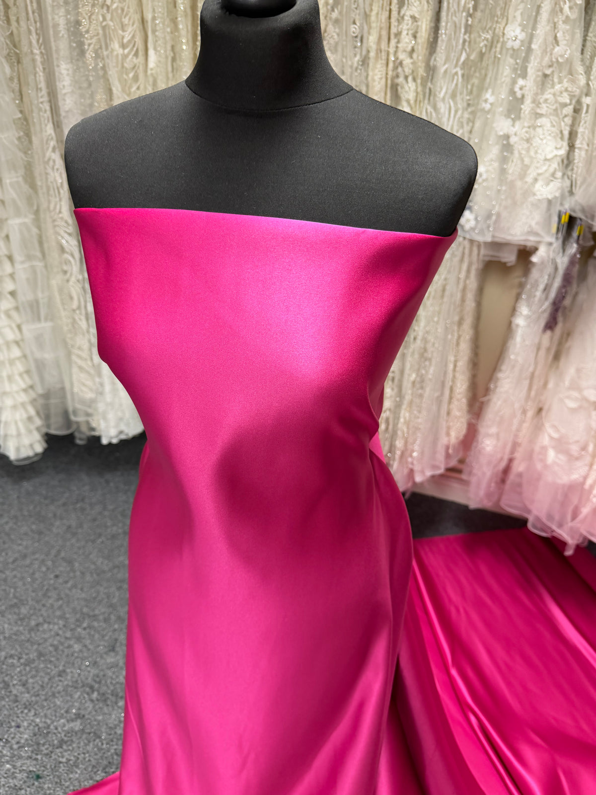 Fuchsienrosa Polyestersatin - Contessa