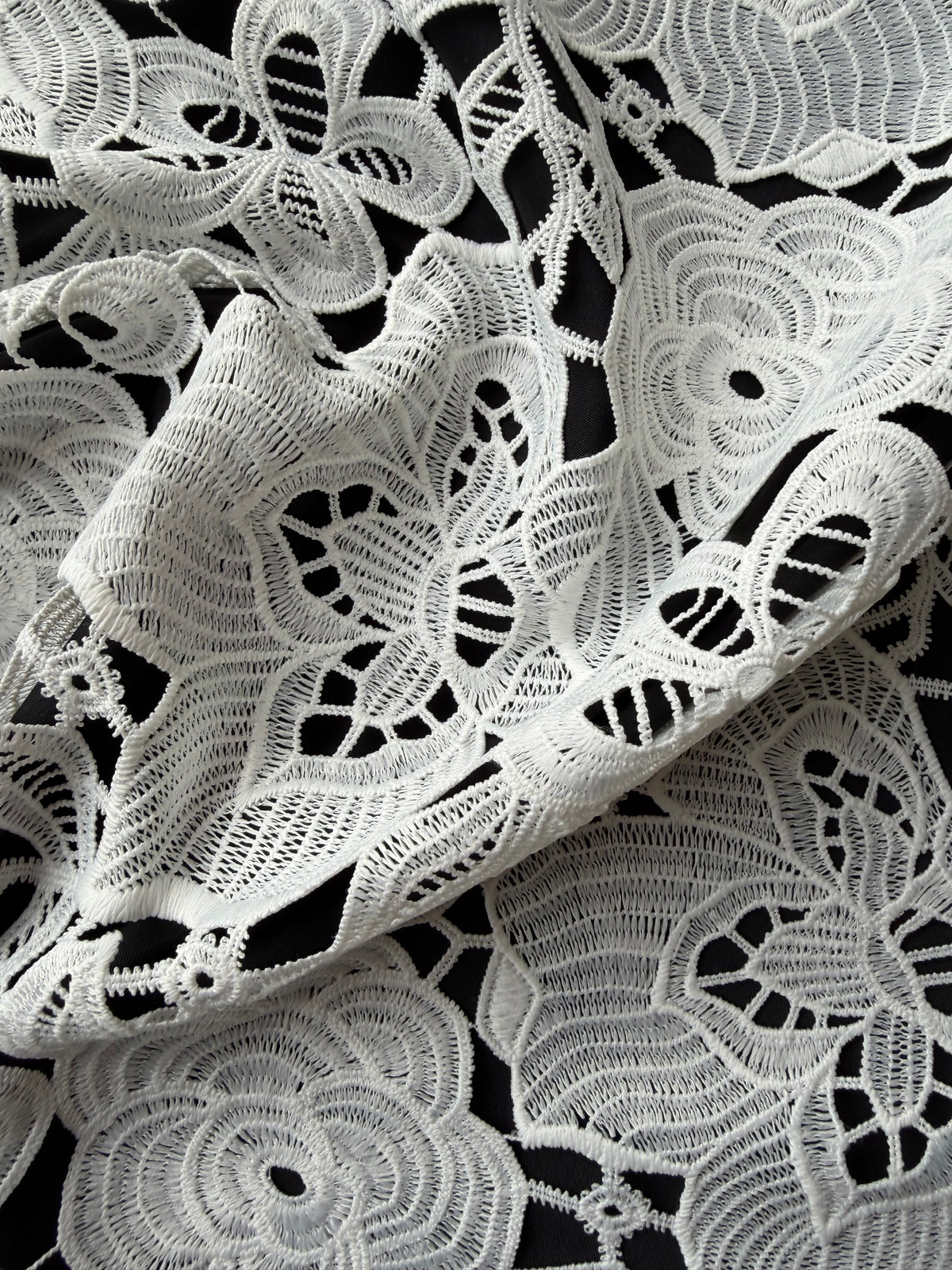 Elastische Guipure-Spitze Elfenbein - LB2015