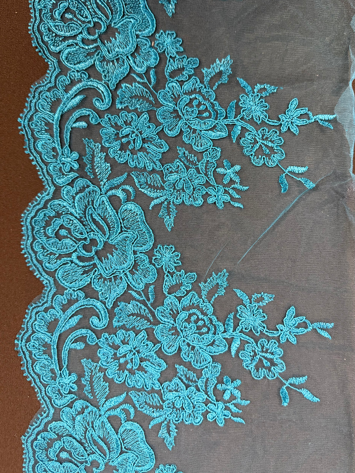 Teal Kordeleinfassung - T726