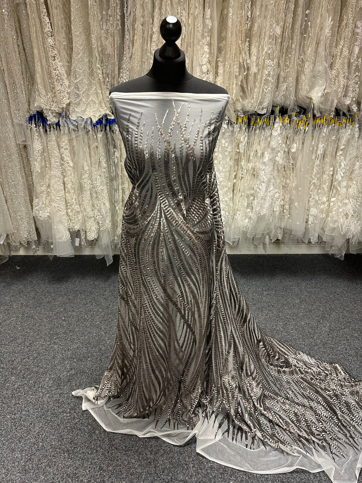 Schwarzer Glitzerstrick - Glitzer