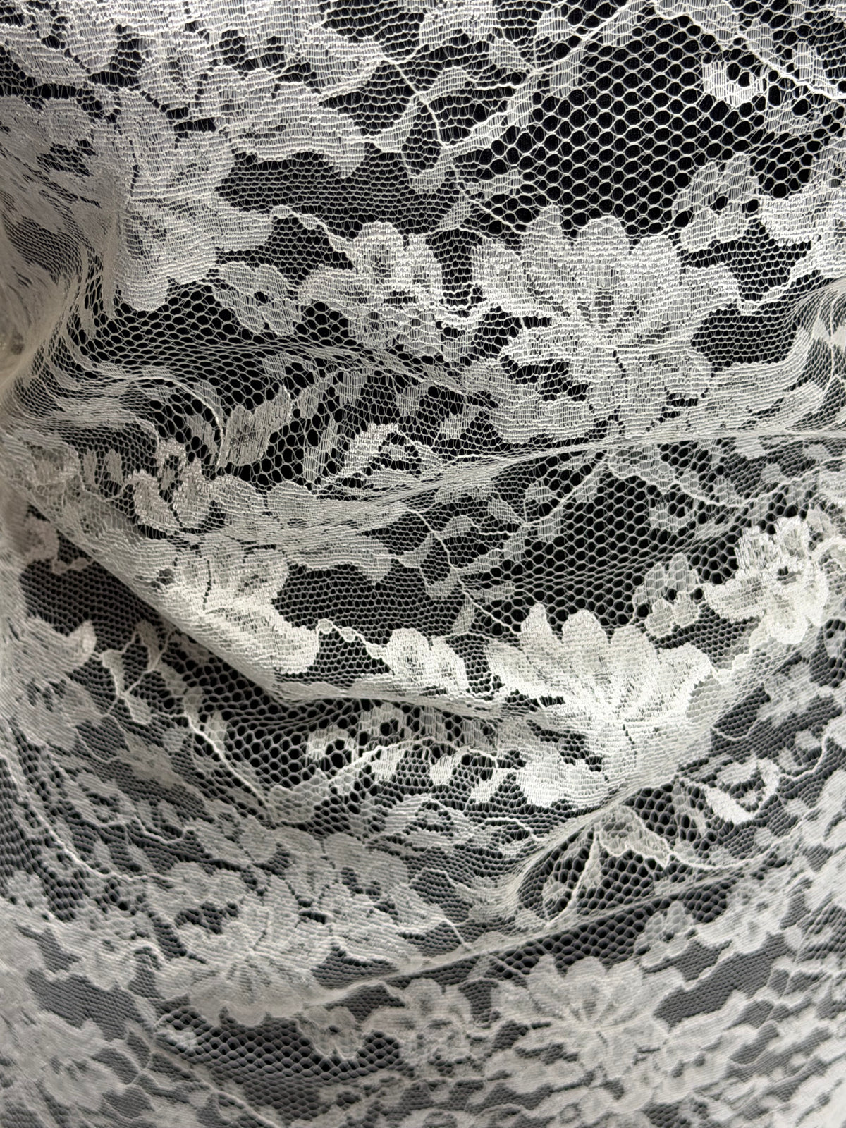 Dark Ivory Raschel Lace - P384