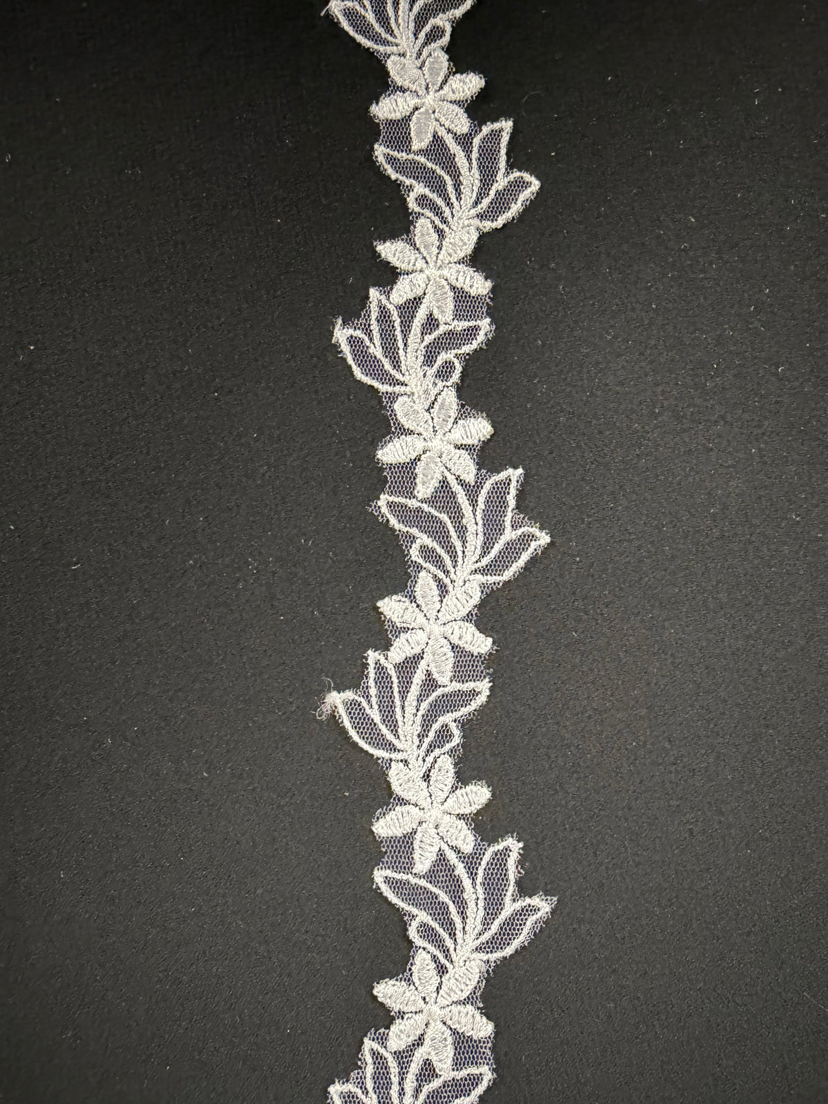 White Embroidered Edging - T7
