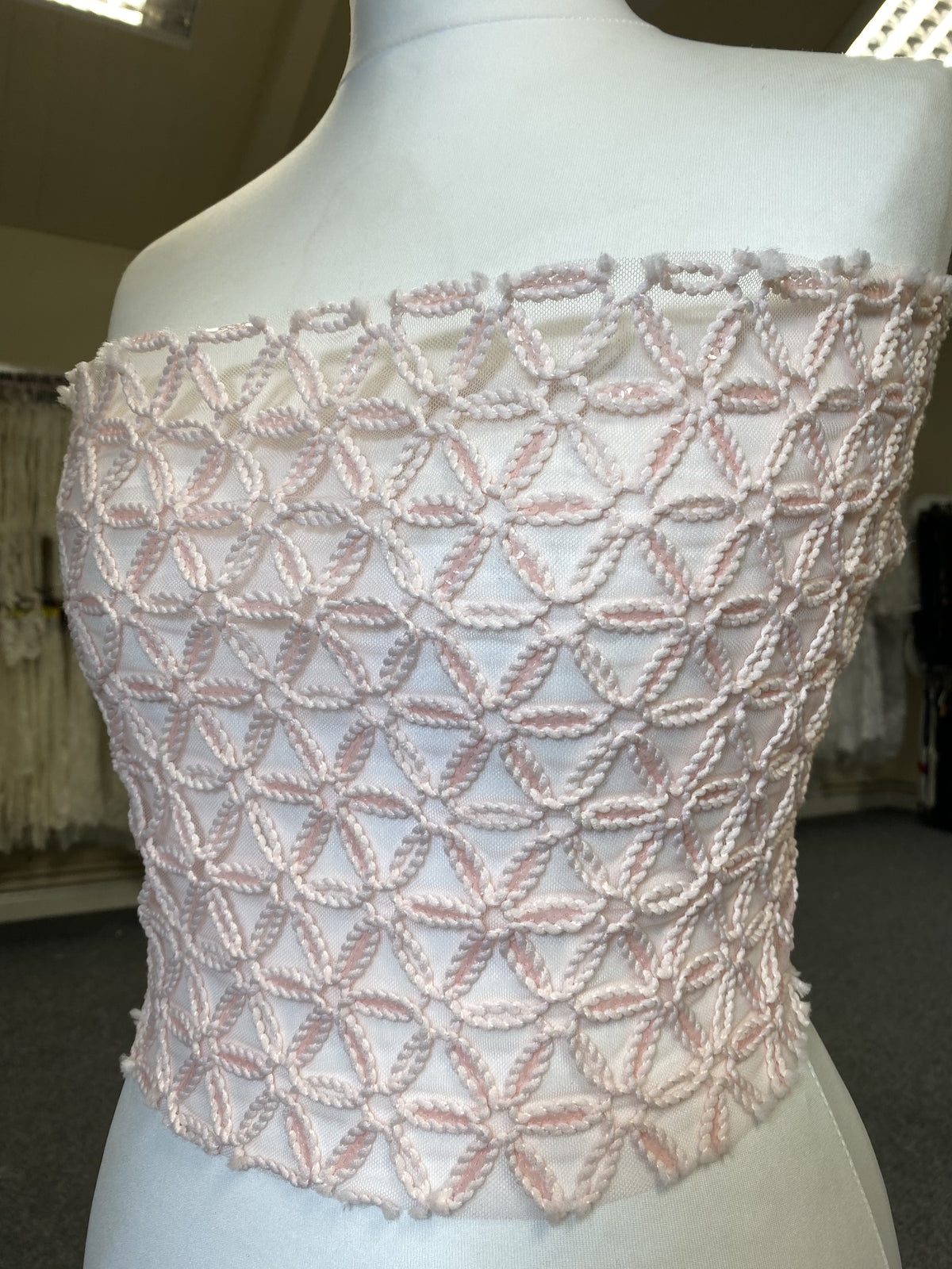 Rosa bestickte Spitze - Como