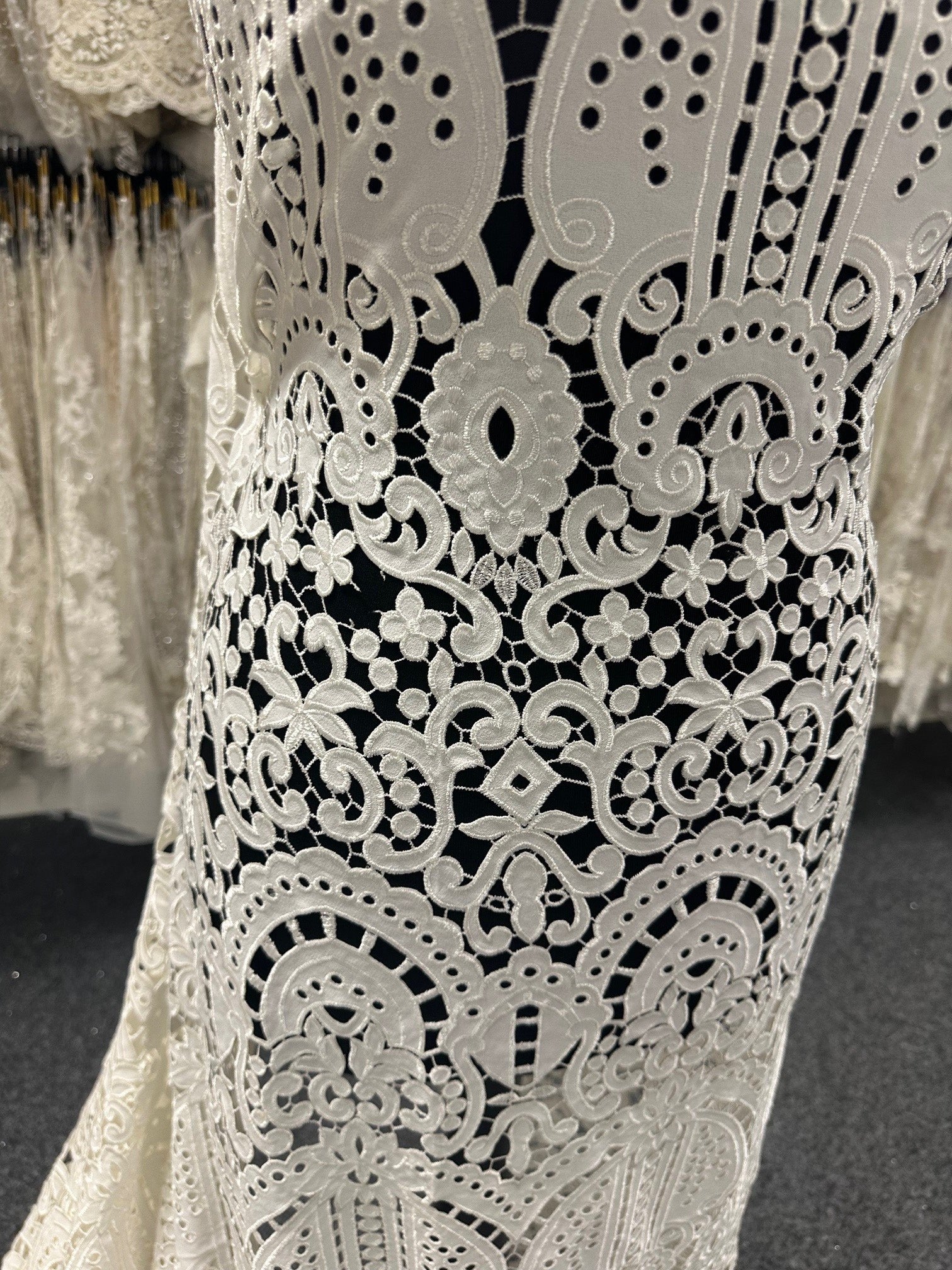 Elfenbeinfarbene Georgette-Spitze – Coco