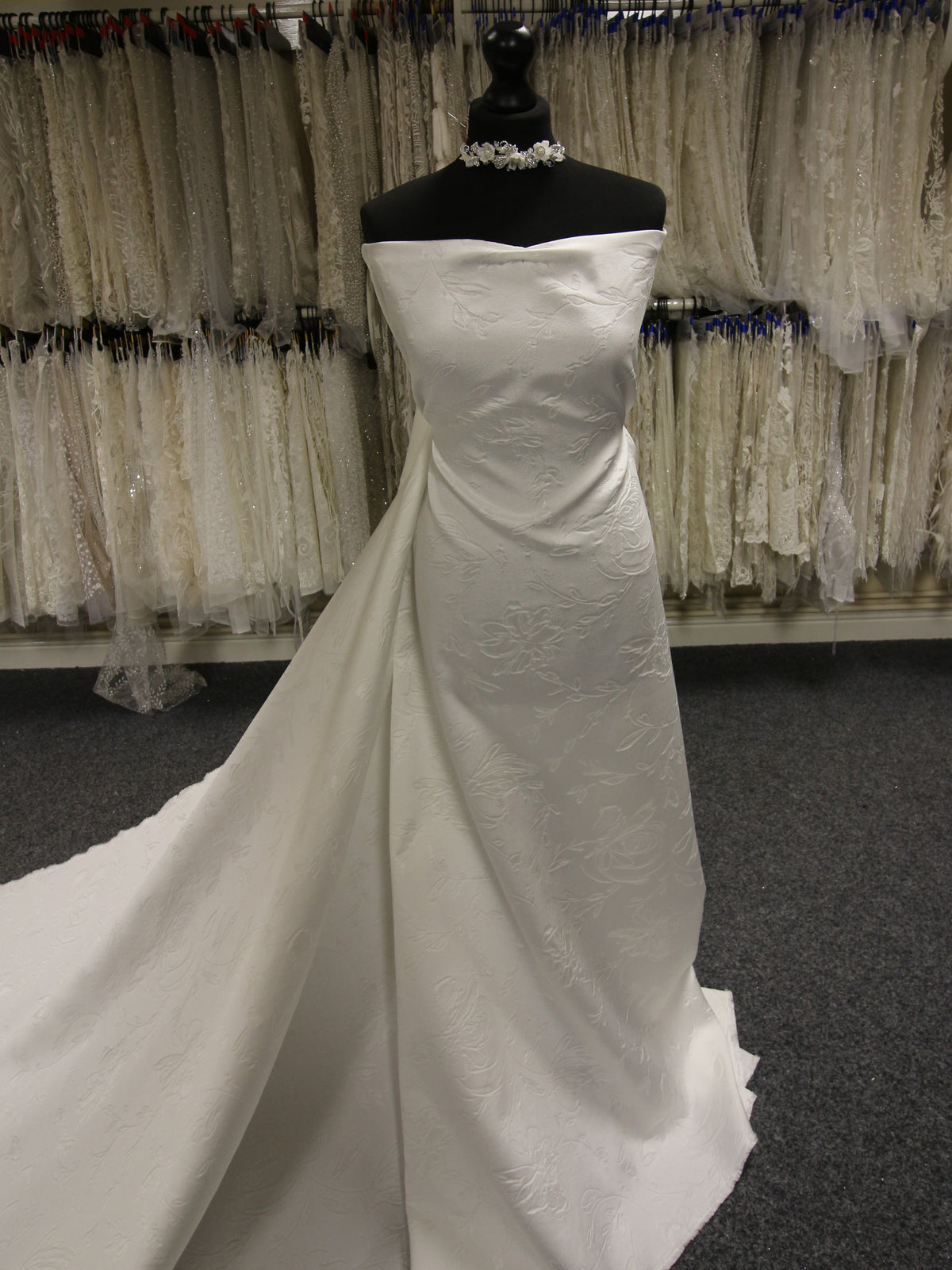 Elfenbeinfarbener italienischer Brokat - Baltimore