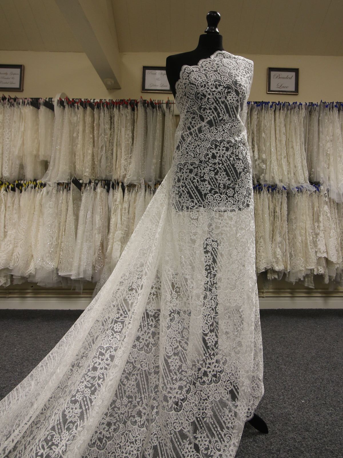 Elfenbeinfarbene bestickte Spitze – Colette