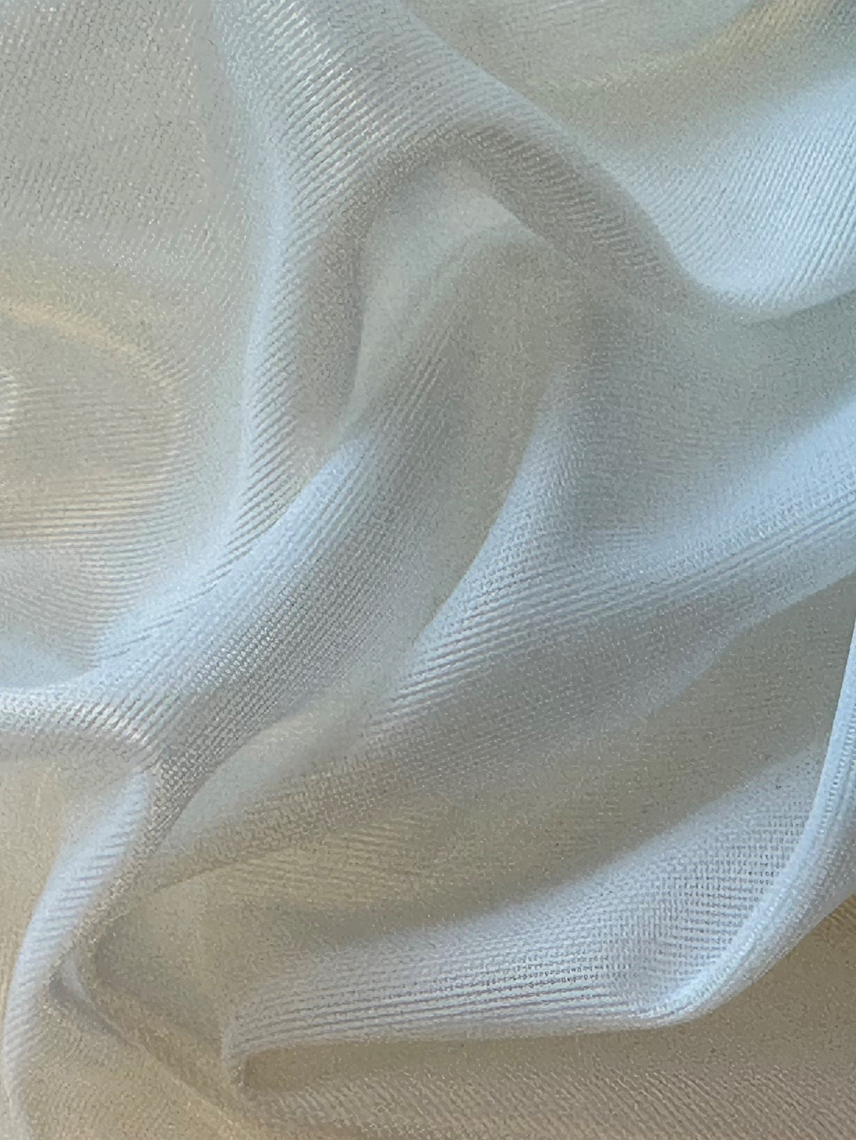 Elfenbeinfarbenes Stretch-Polyesterfutter – Palindrom