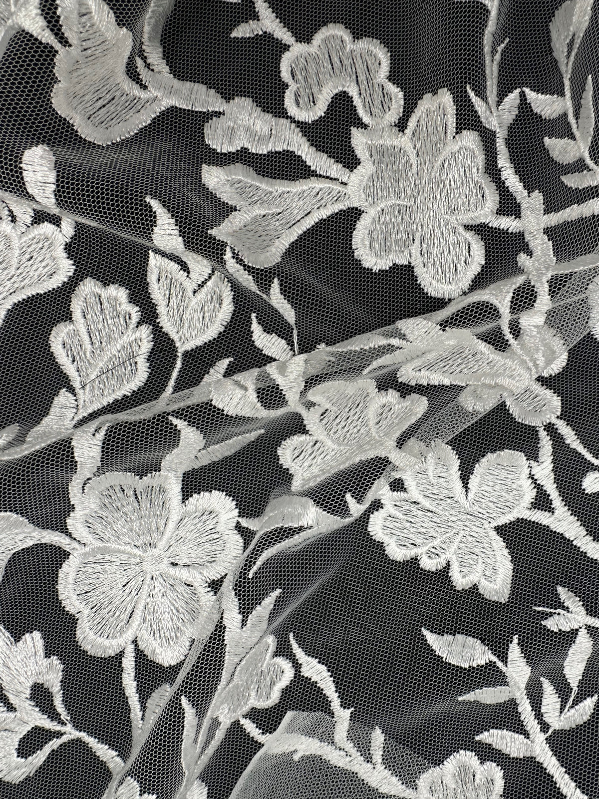 Weiße bestickte Spitze - Janine