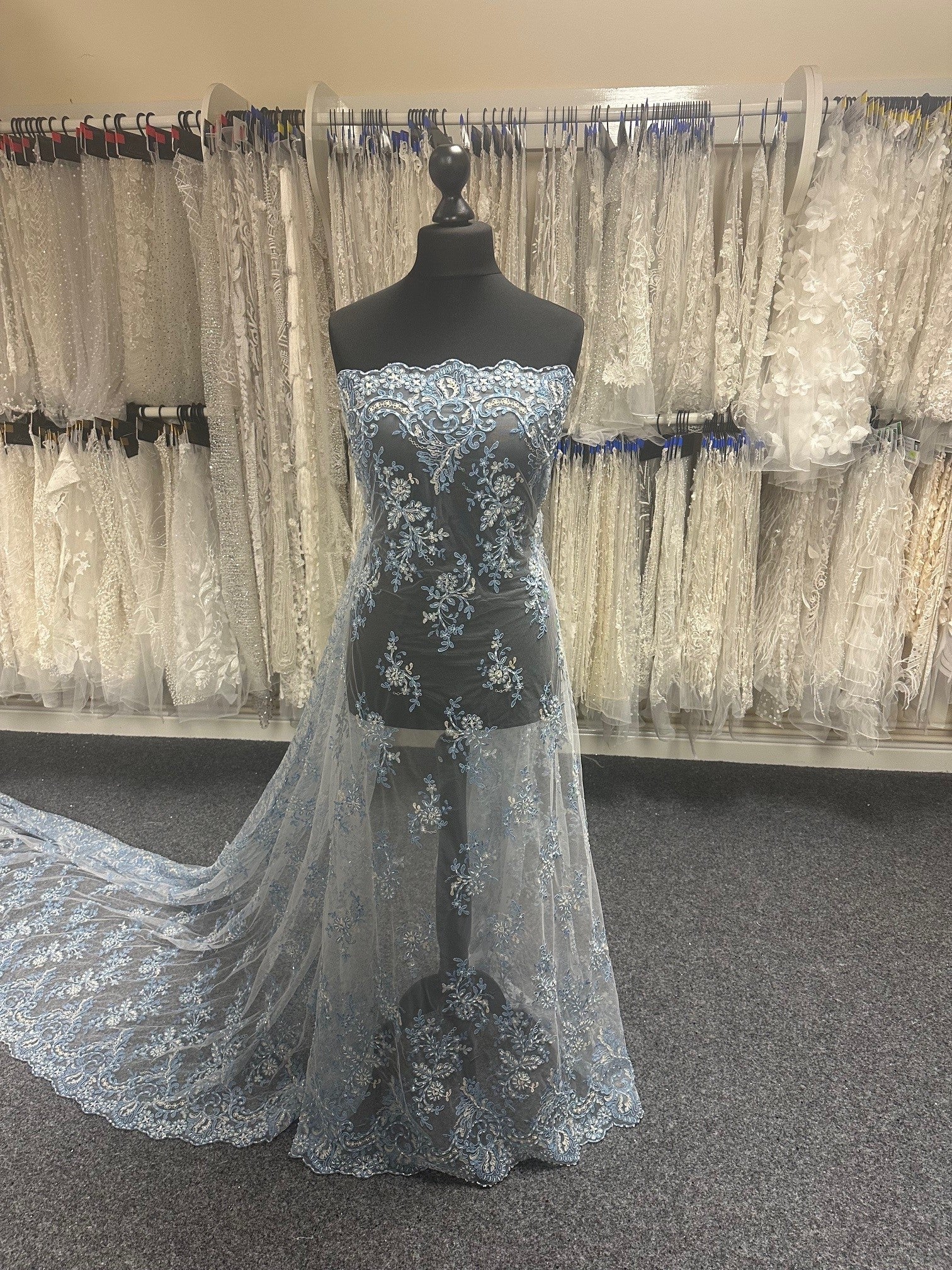 Vintage blaue Spitze - Jessica