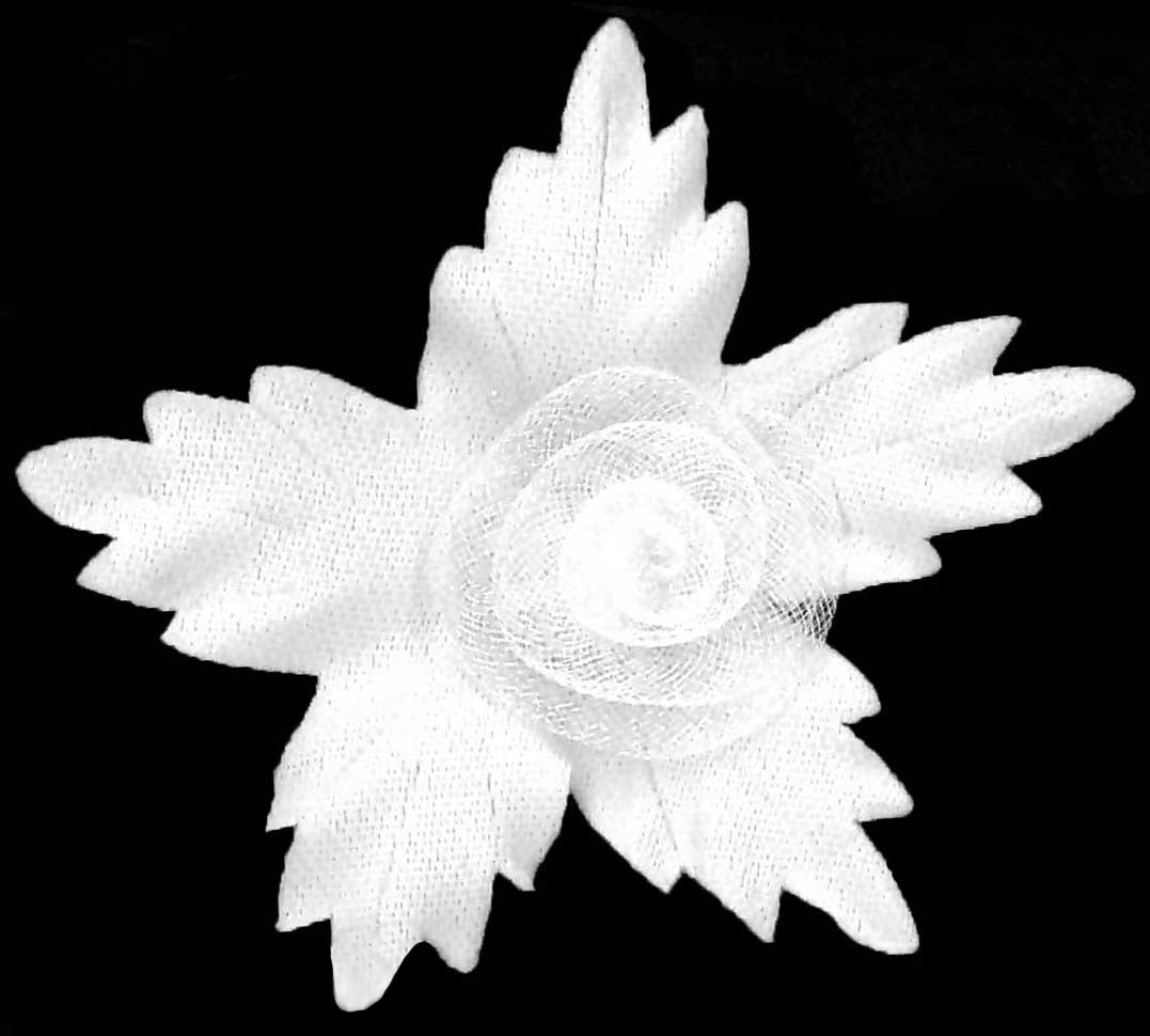 Elfenbeinfarbene, lasergeschnittene 3D-Blumen - M17 (Beutel mit 50 Stück)