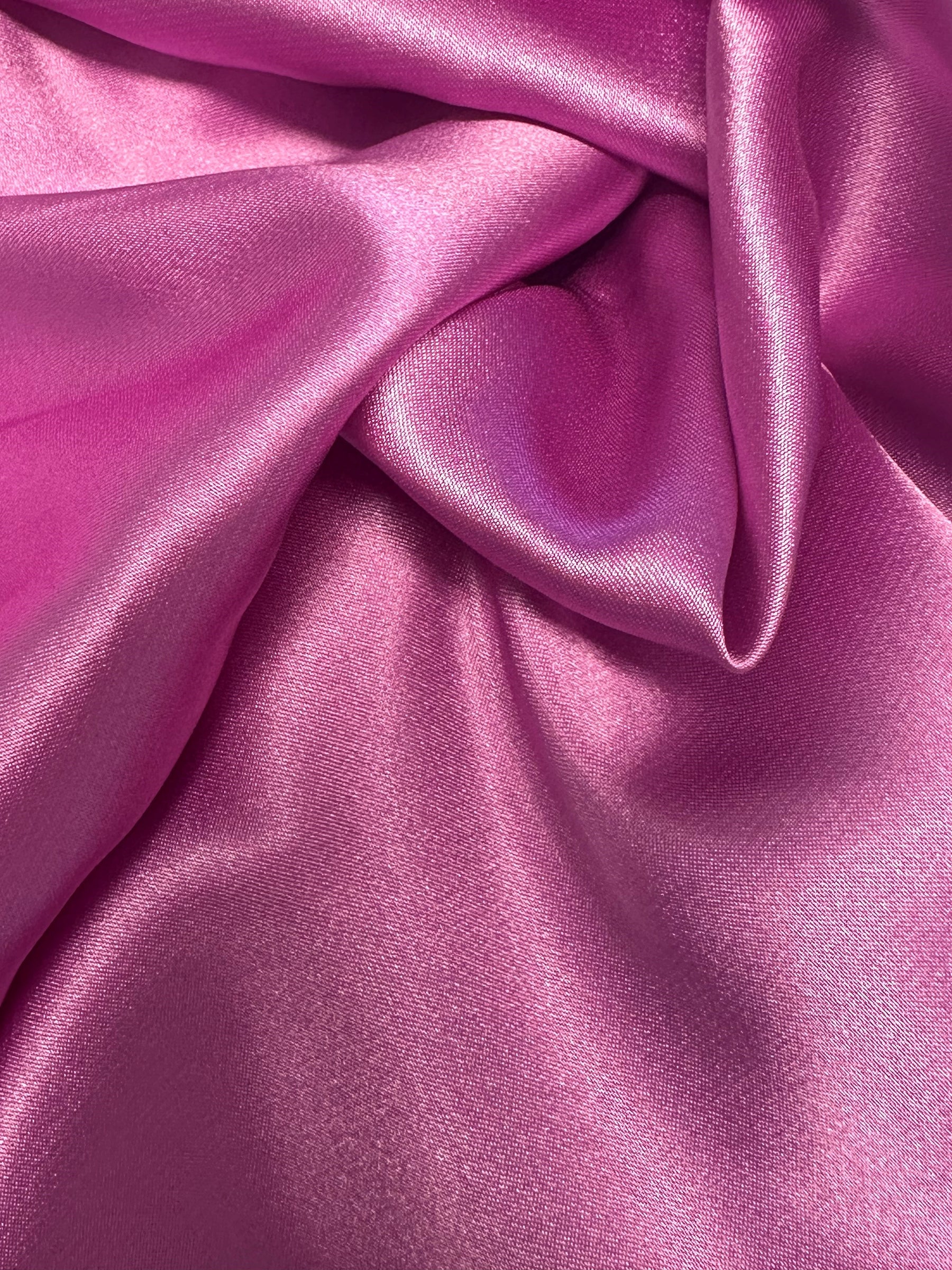 Maulbeerrosa Polyester-Stretch-Satin - Empathy