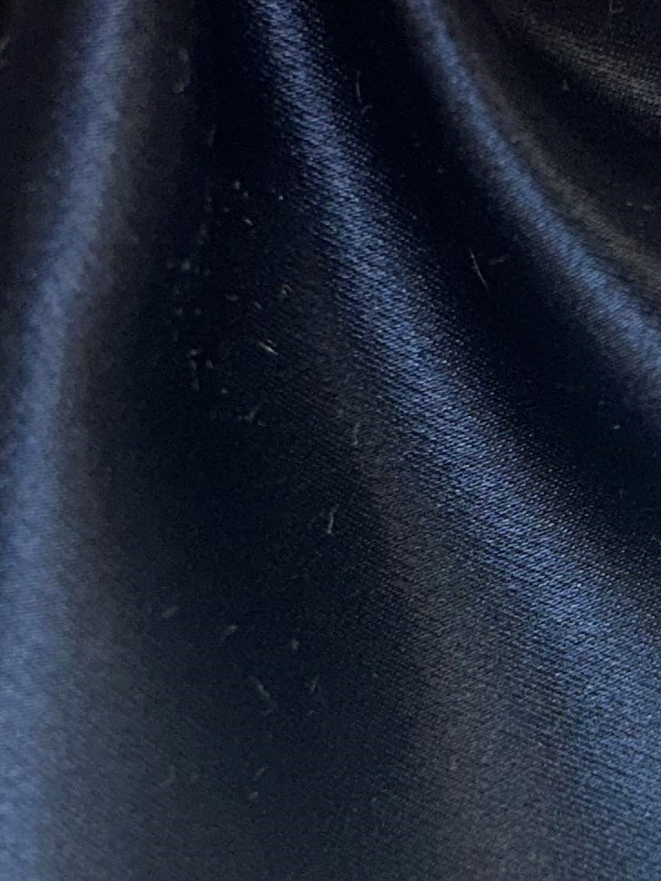 Marineblauer Seidensatin - Splendor