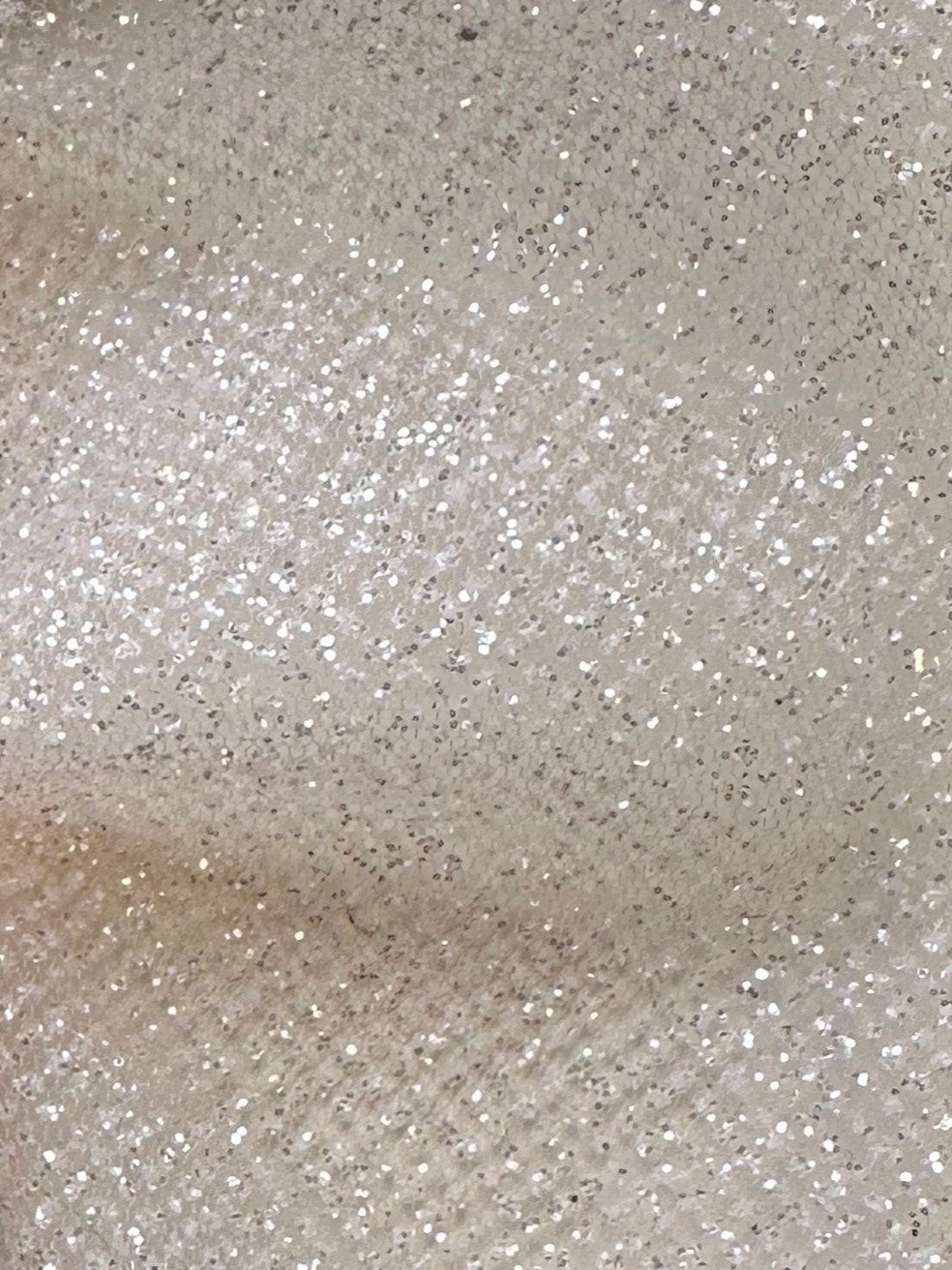 Nude Glitzer Tüll - Glänzend