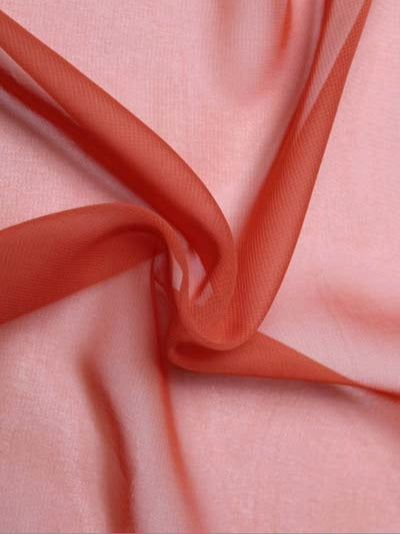 Gebrannter Orange Poly Chiffon - P58