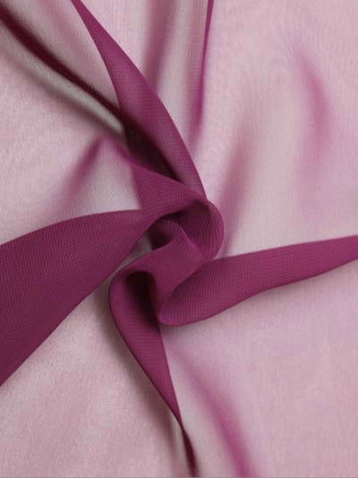 Burgunderfarbener Poly-Chiffon - P58