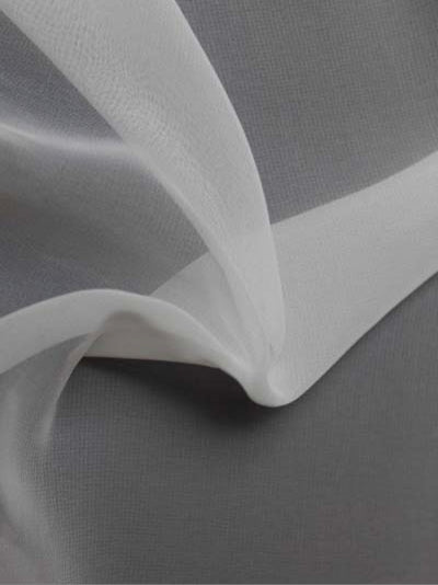 Dunkel elfenbeinfarbener Poly-Chiffon - P58