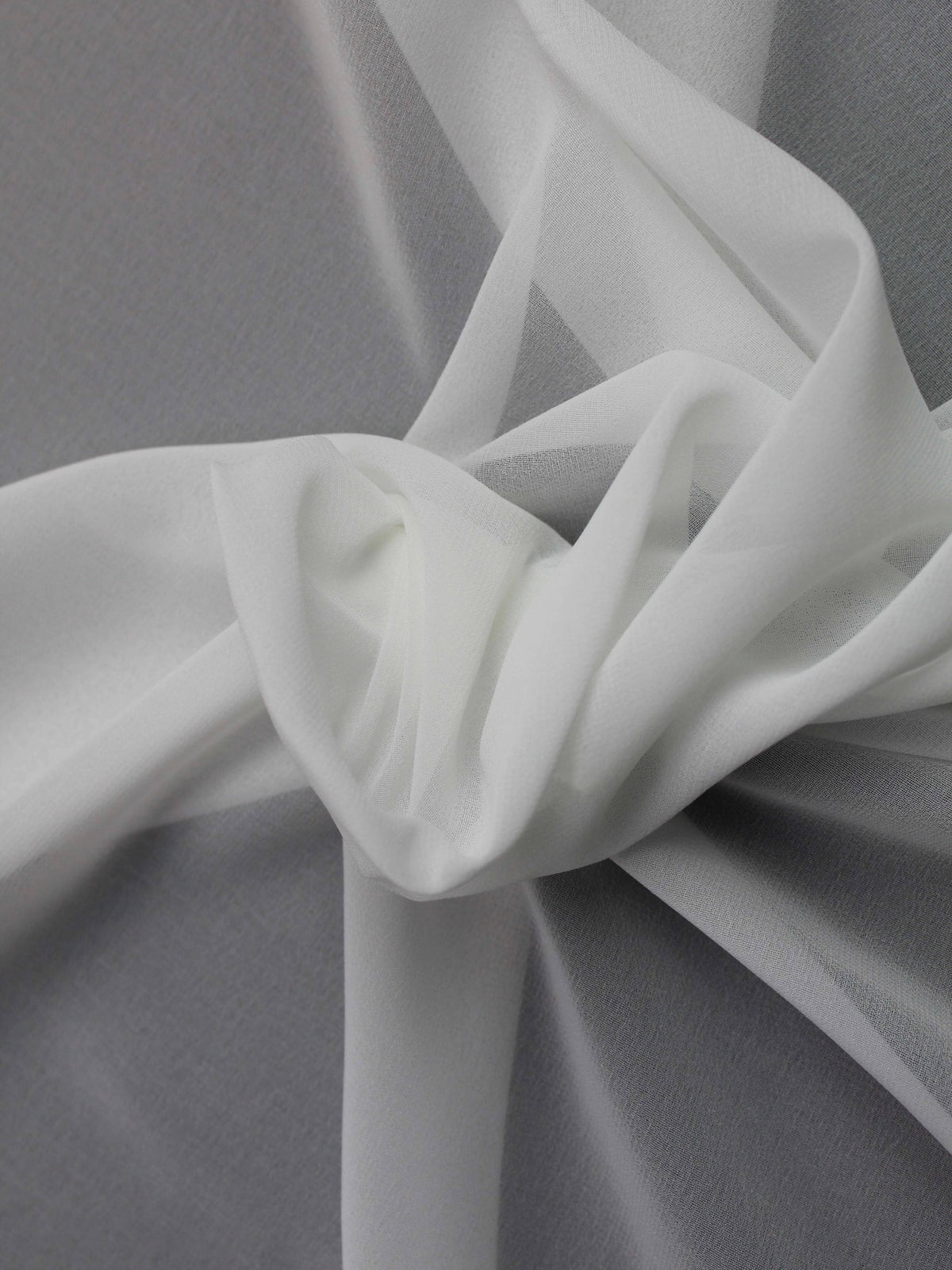 Blasser Elfenbein-Chiffon, schwerer Stoff - PB2003